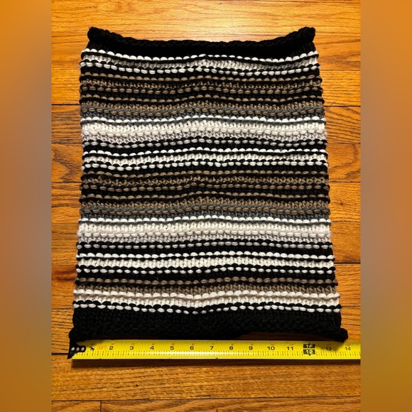 Madden Girl Black and Brown Knit Infinity Scarf - Picture 5 of 6